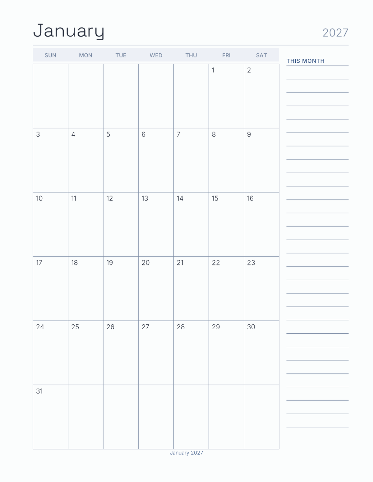 The Job Search Planner 2027 — sample page 7
