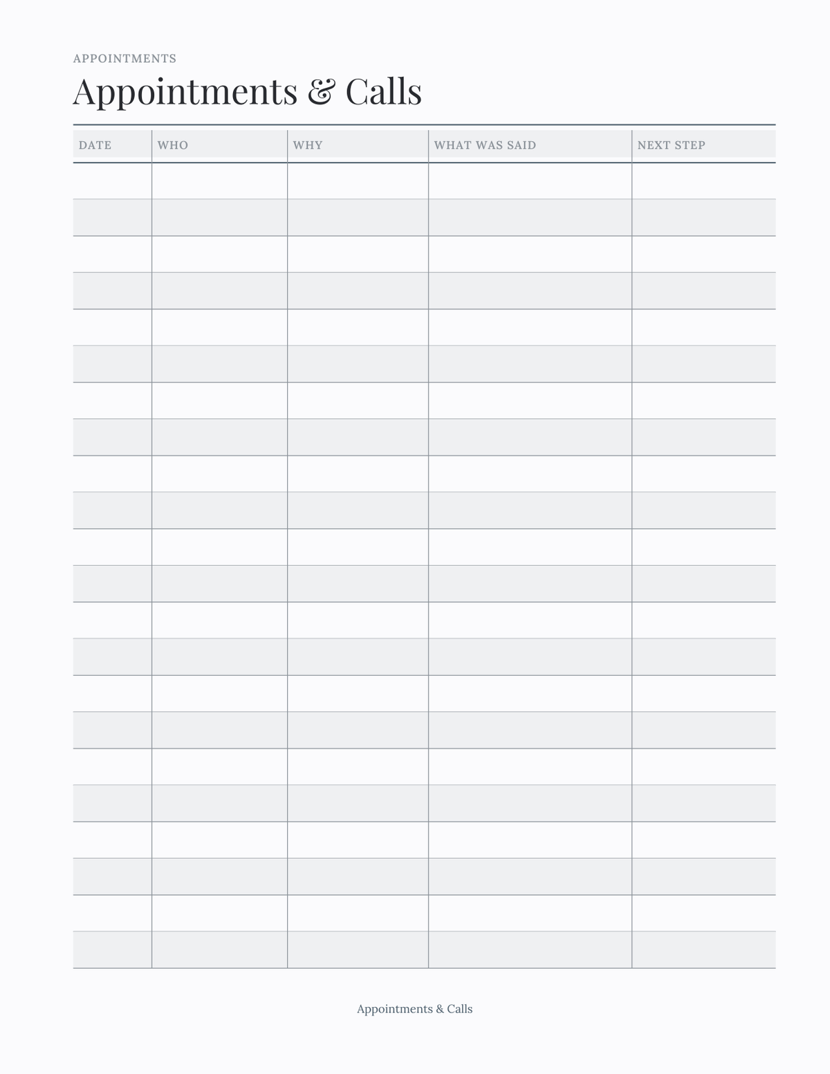 The Caregiver's Planner 2027 — sample page 3