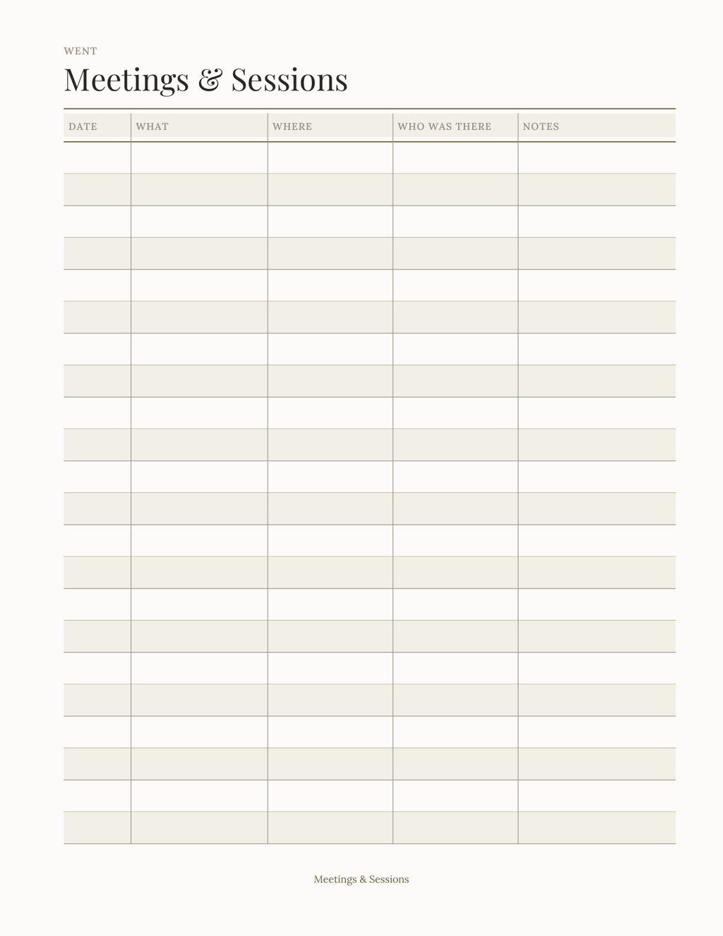 The Recovery Companion 2027 — sample page 3