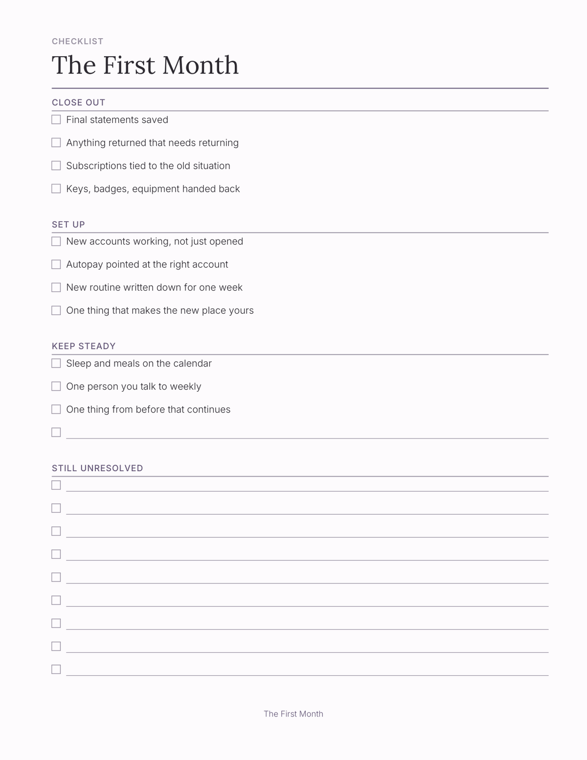 The Life Transition Planner 2027 — sample page 5