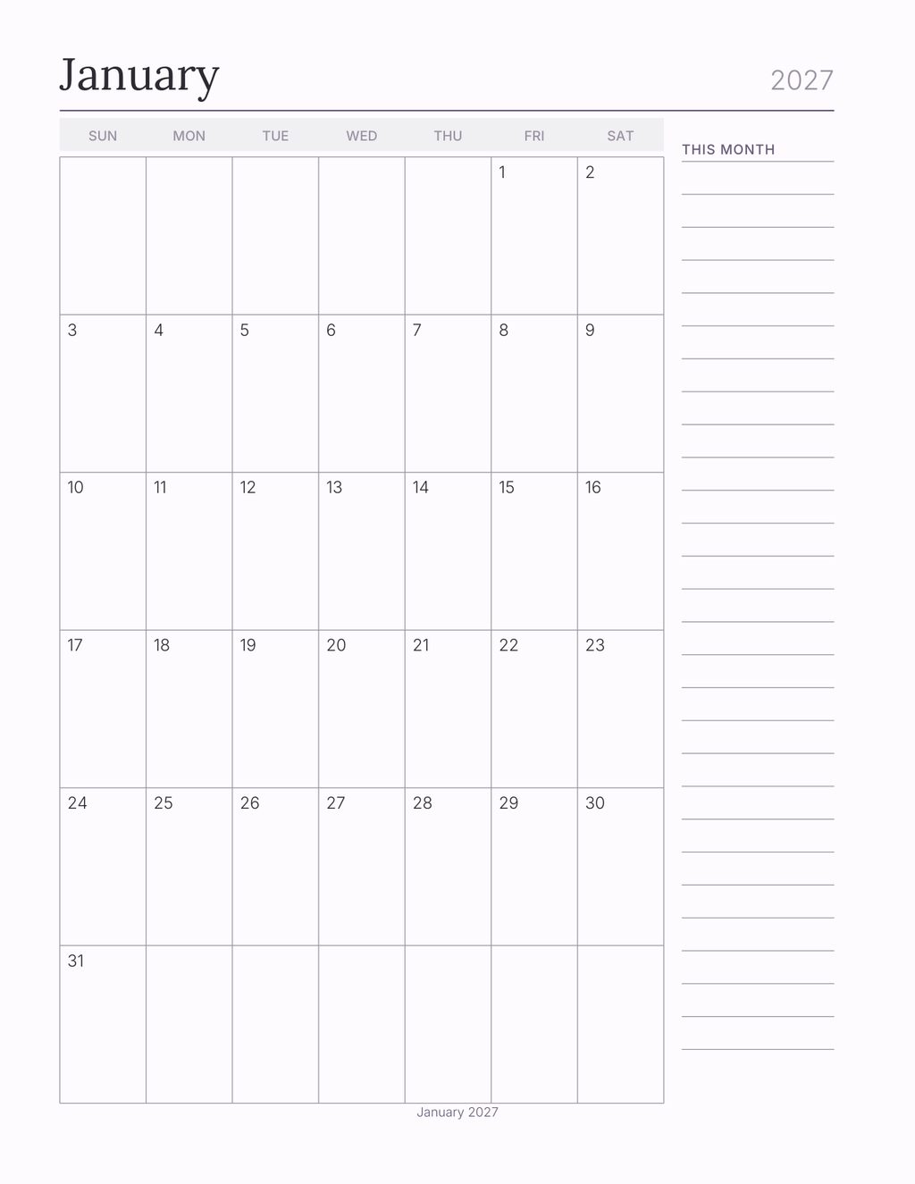 The Life Transition Planner 2027 — sample page 6