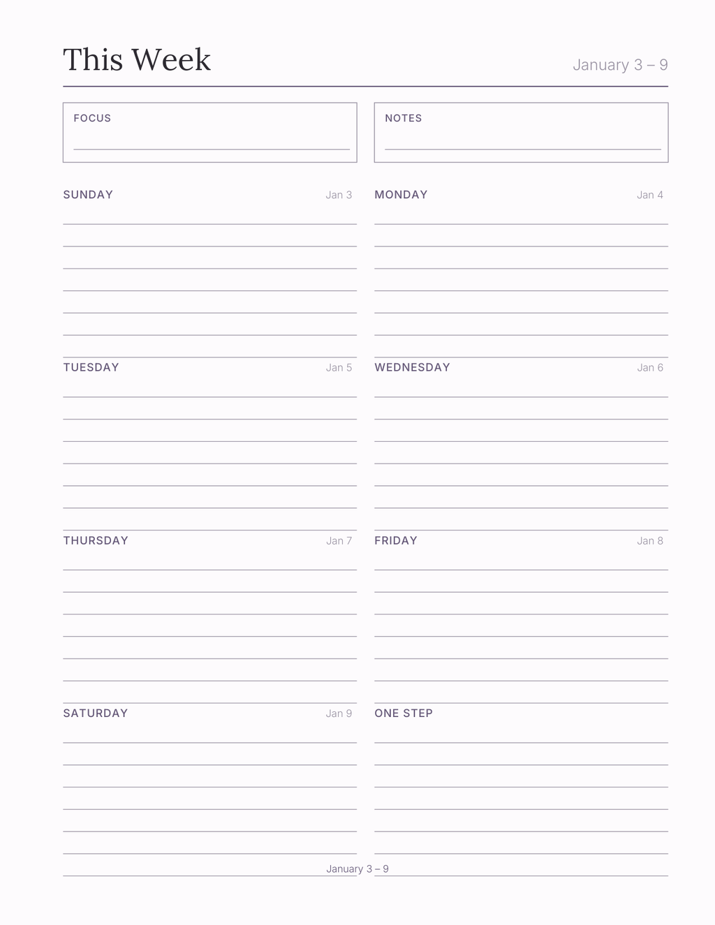 The Life Transition Planner 2027 — sample page 7