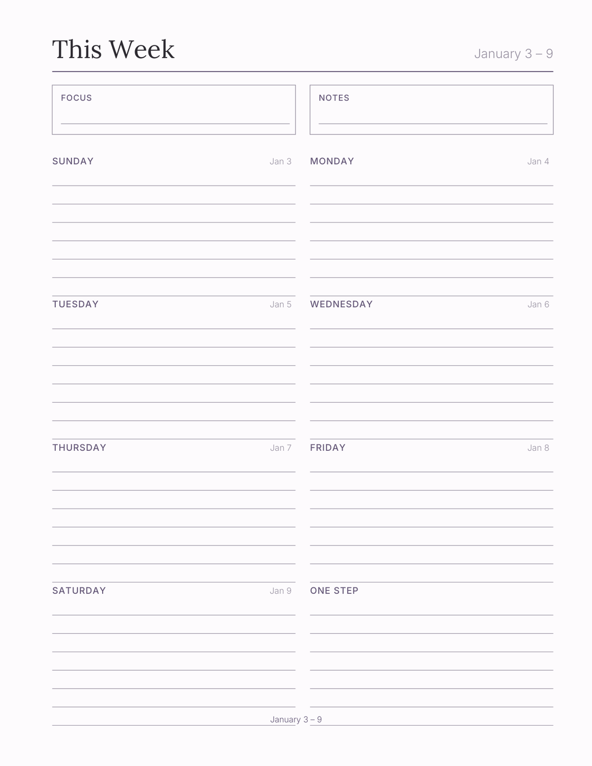 The Life Transition Planner 2027 — sample page 7