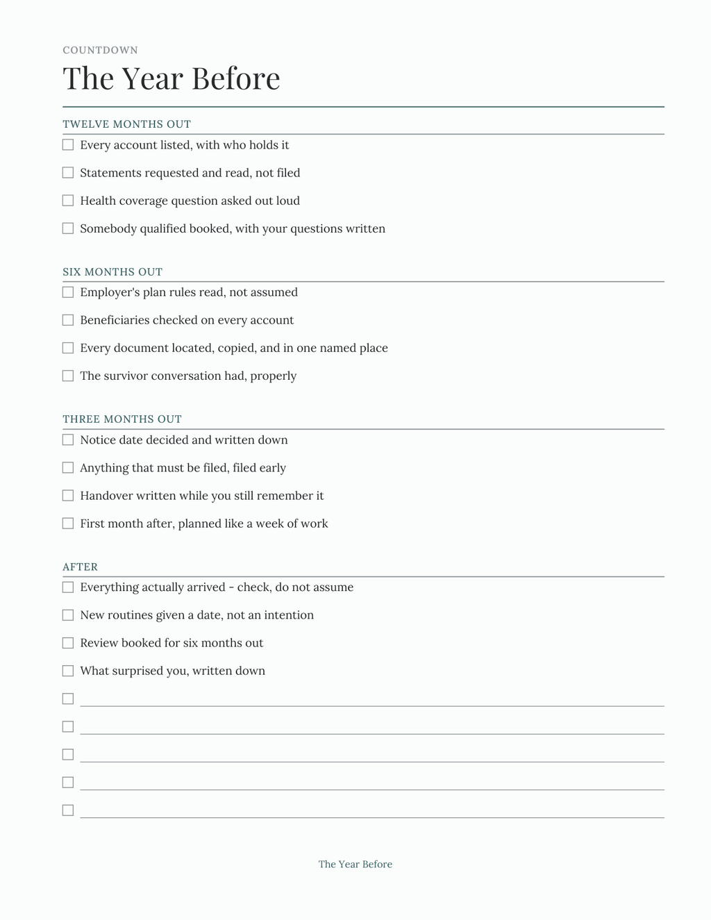 The Retirement Planner 2027 — sample page 5