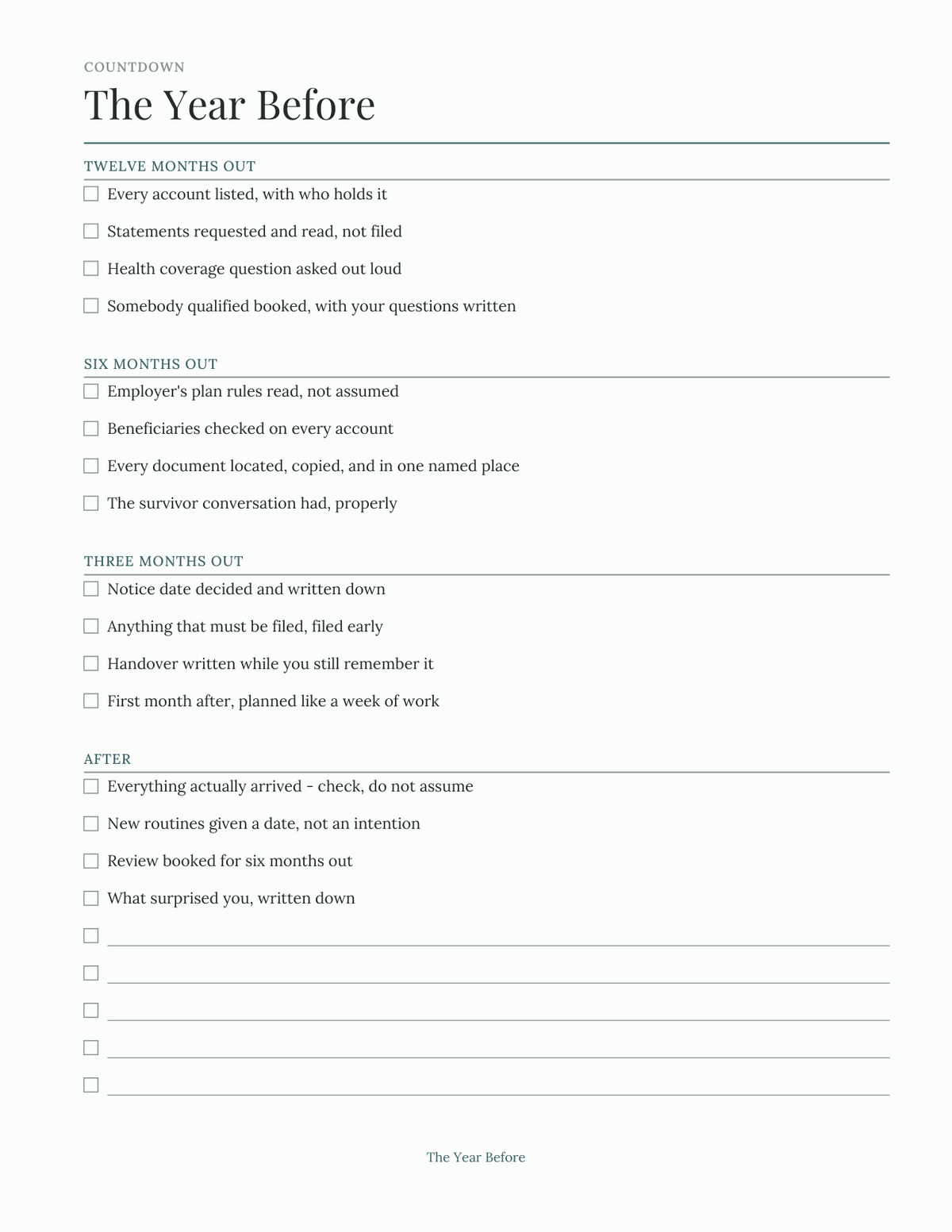 The Retirement Planner 2027 — sample page 5