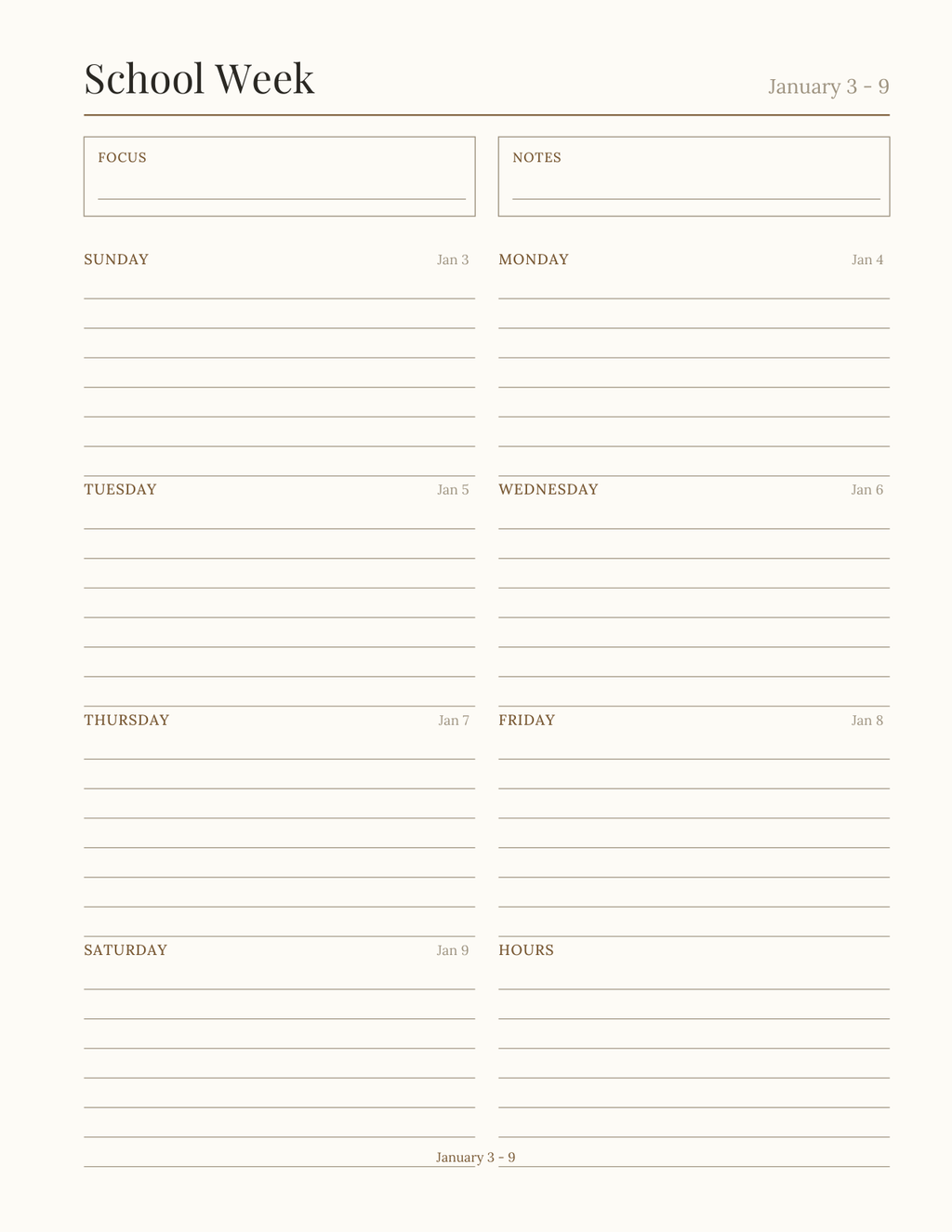 The Homeschool Planner 2027 — sample page 7