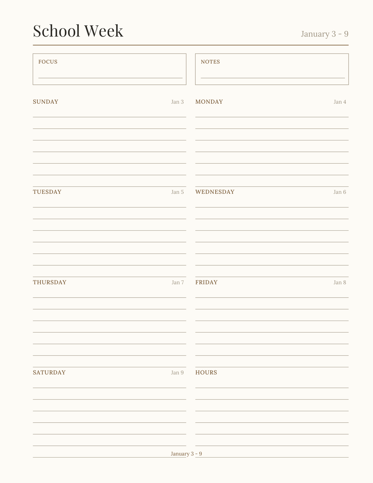 The Homeschool Planner 2027 — sample page 7