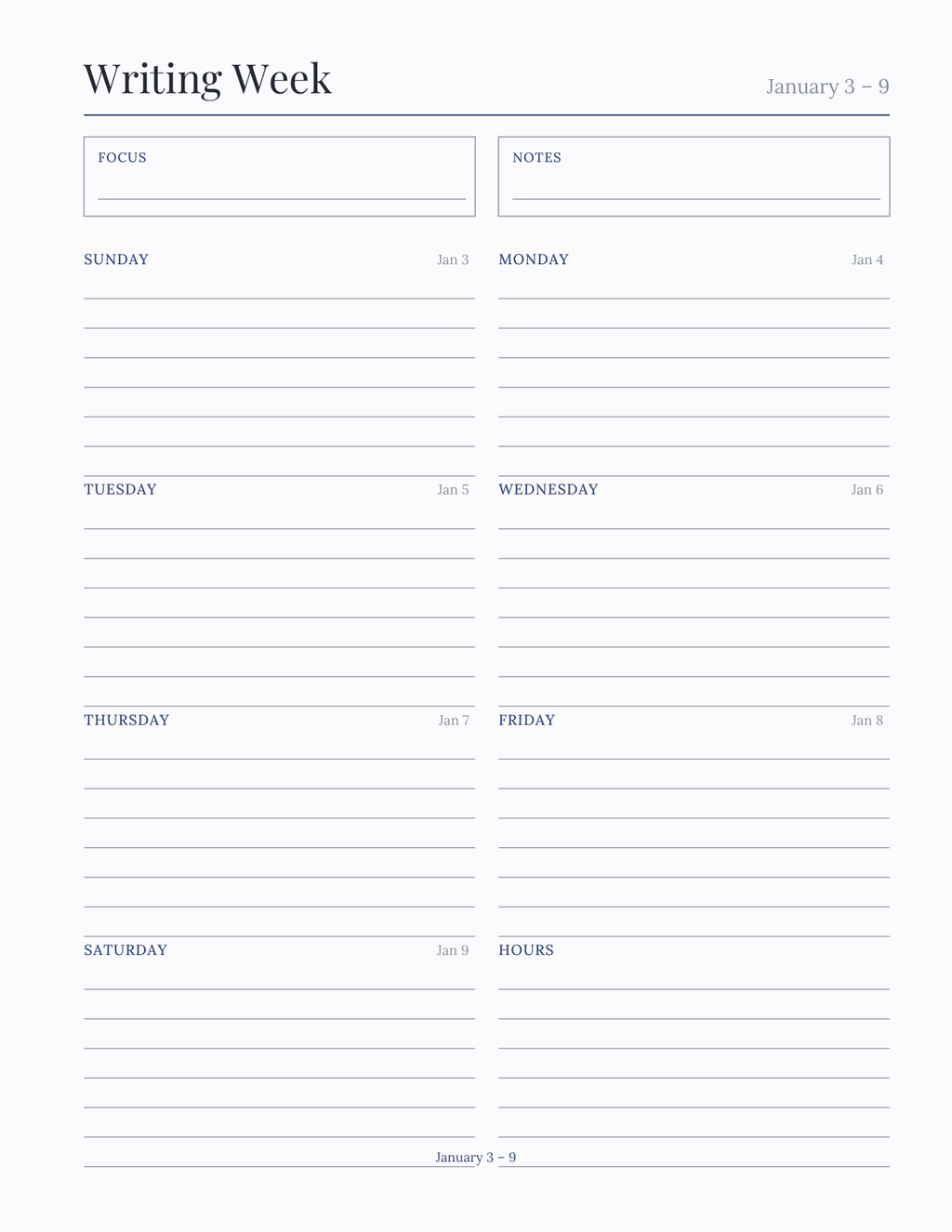 The Graduate & Dissertation Planner 2027 — sample page 7