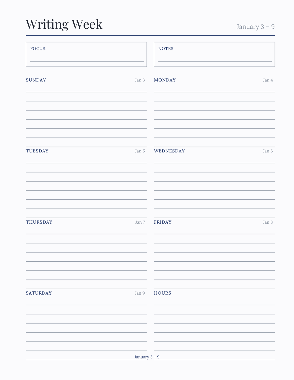 The Graduate & Dissertation Planner 2027 — sample page 7