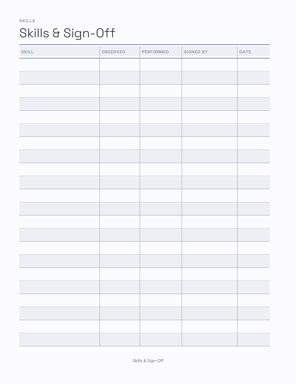 The Clinical Rotation Planner 2027 — sample page 4