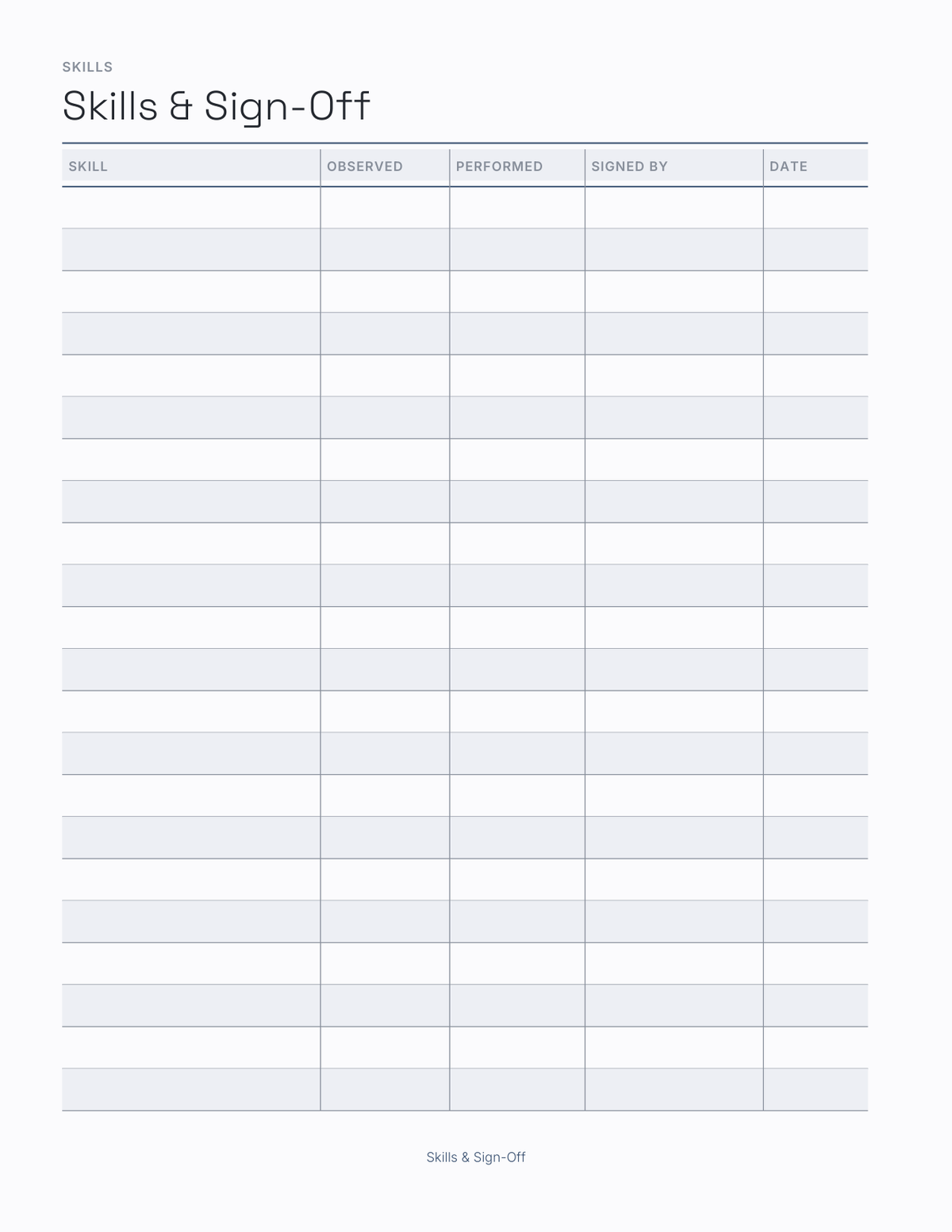 The Clinical Rotation Planner 2027 — sample page 4