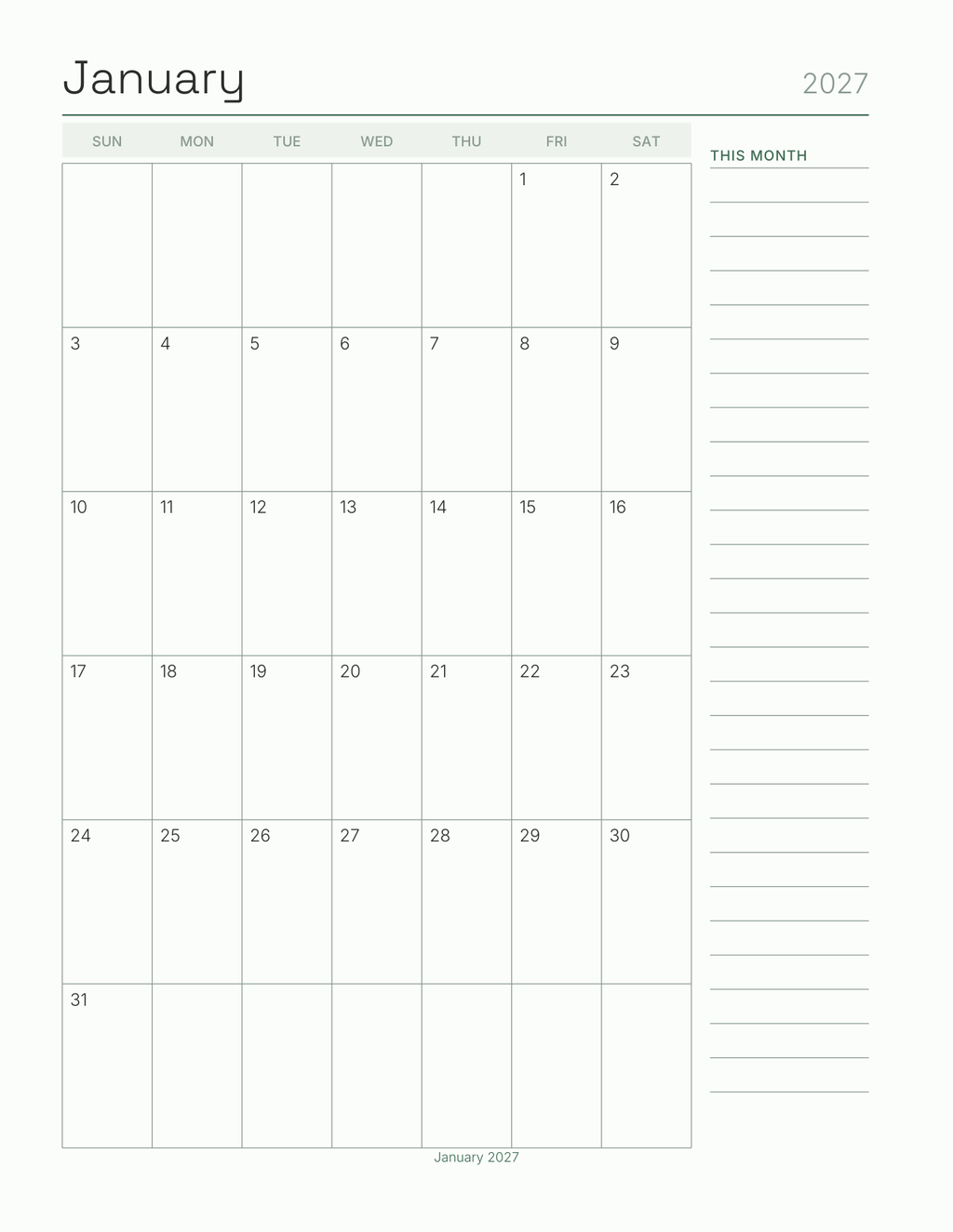 The Small Business First Year Planner 2027 — sample page 6