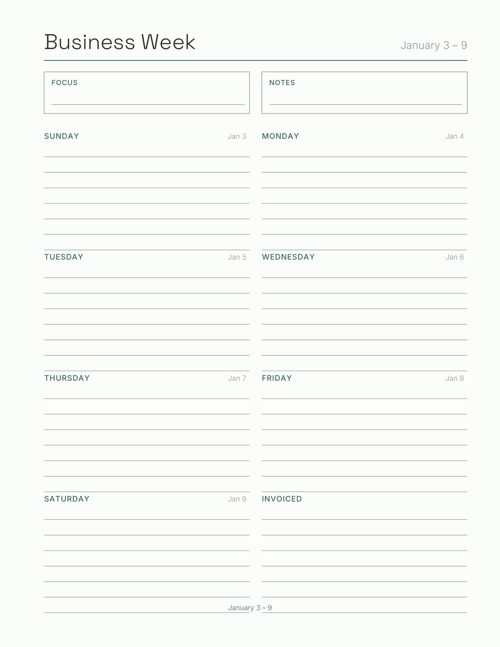 The Small Business First Year Planner 2027 — sample page 7