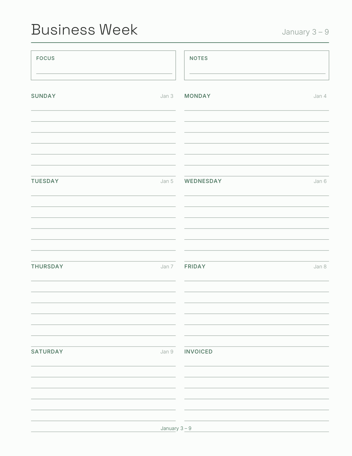 The Small Business First Year Planner 2027 — sample page 7
