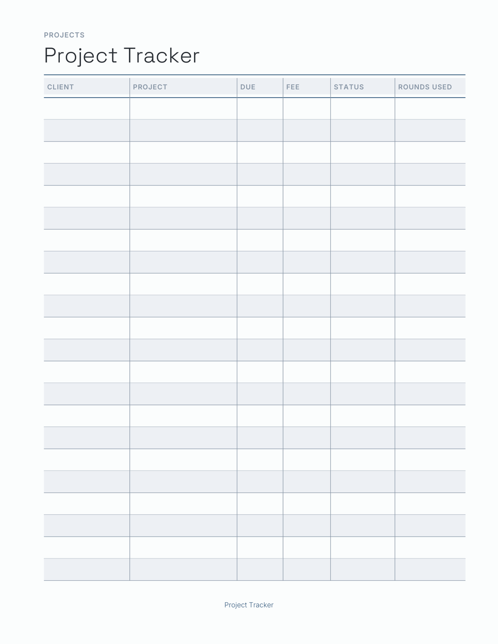 The Freelancer's Planner 2027 — sample page 3