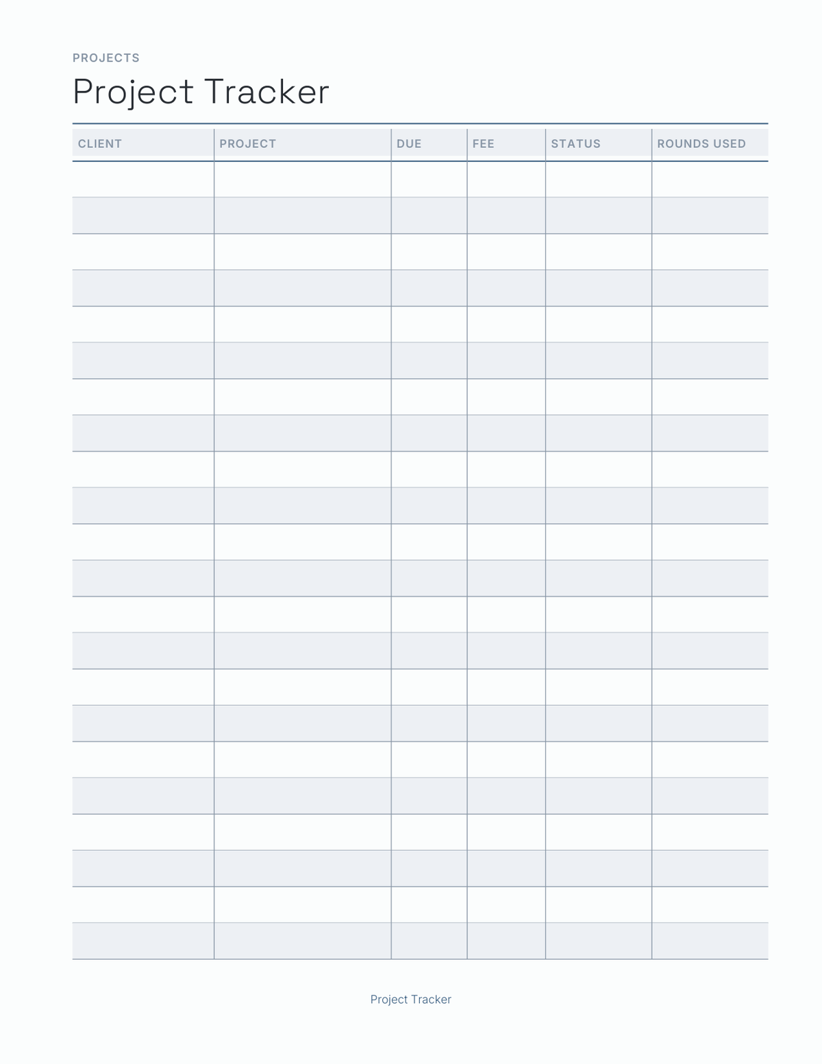 The Freelancer's Planner 2027 — sample page 3