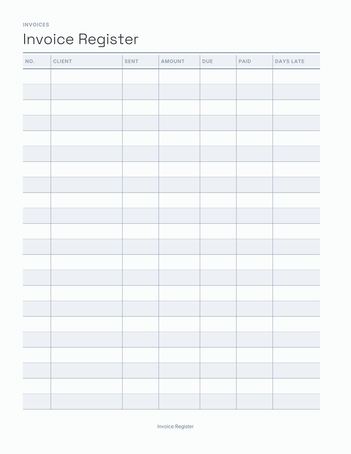 The Freelancer's Planner 2027 — sample page 4