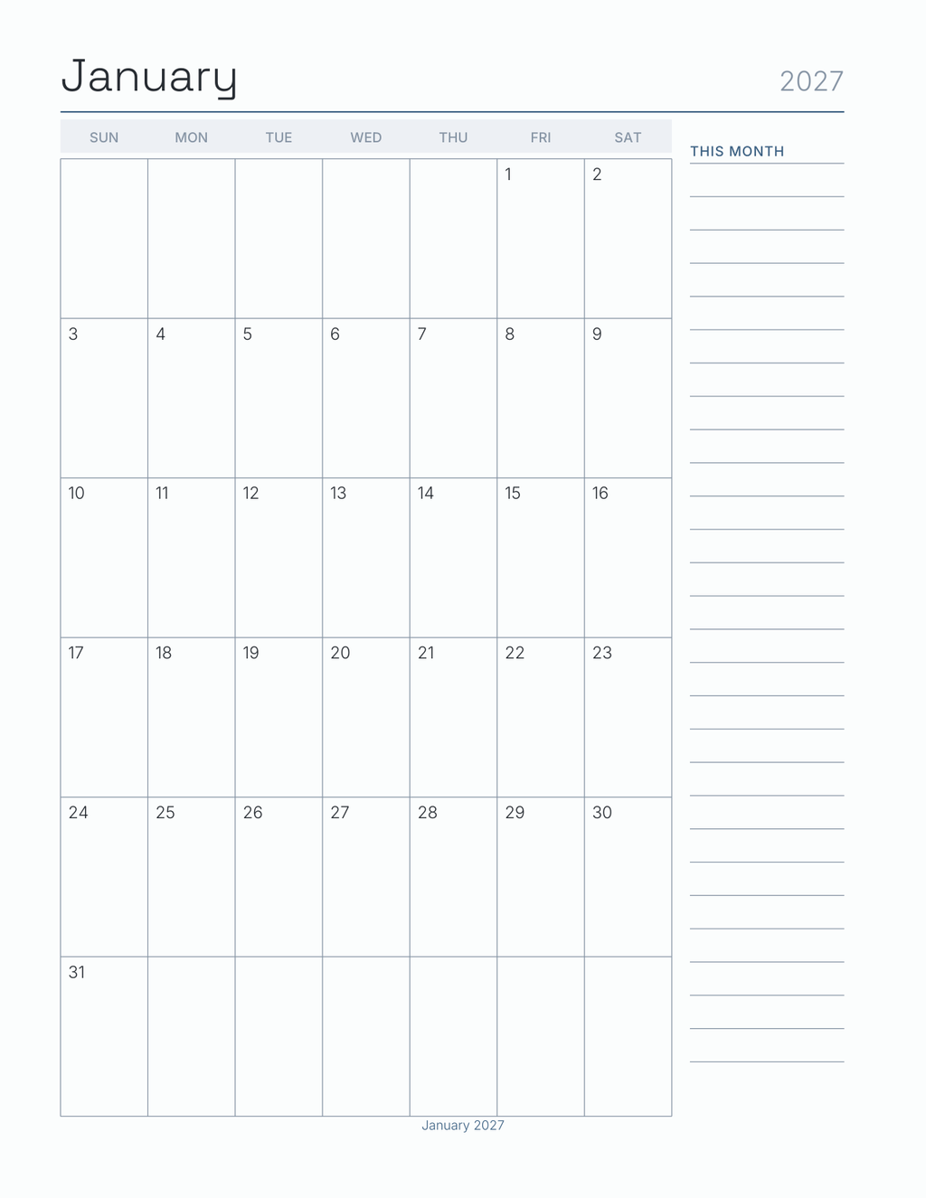 The Freelancer's Planner 2027 — sample page 6
