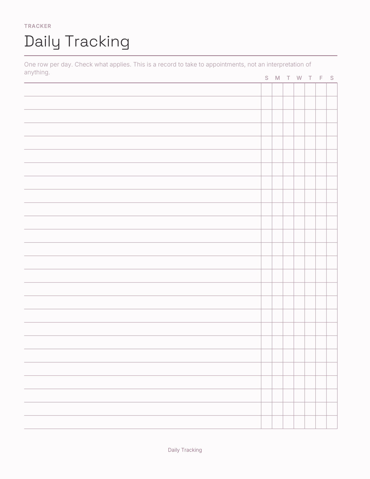 The Fertility Planner 2027 — sample page 4