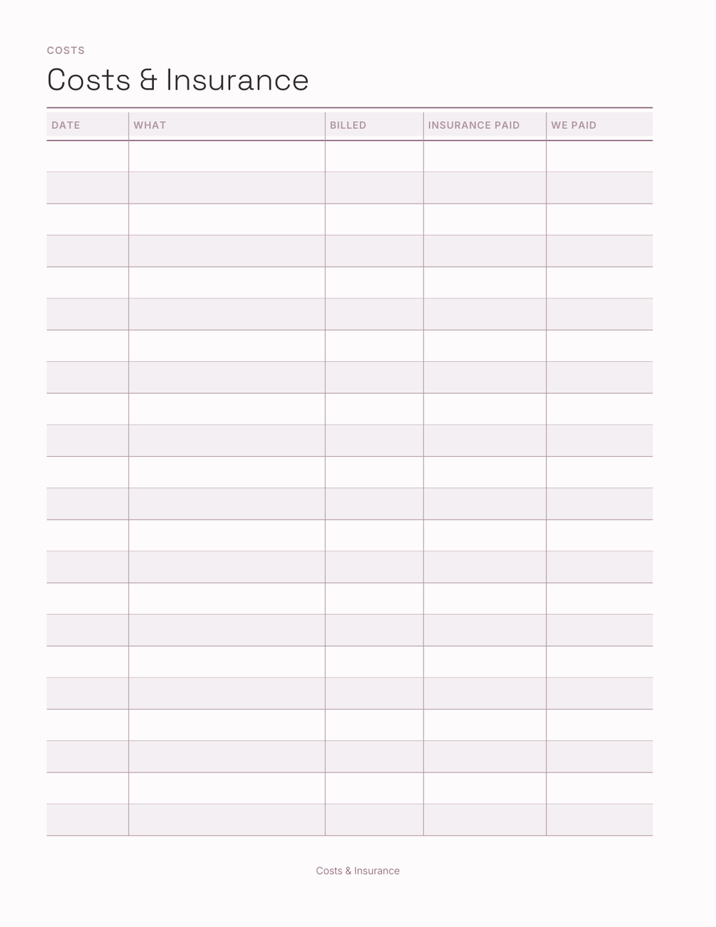 The Fertility Planner 2027 — sample page 8