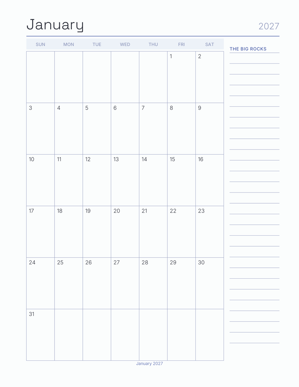 The ADHD Planner 2027 — sample page 5