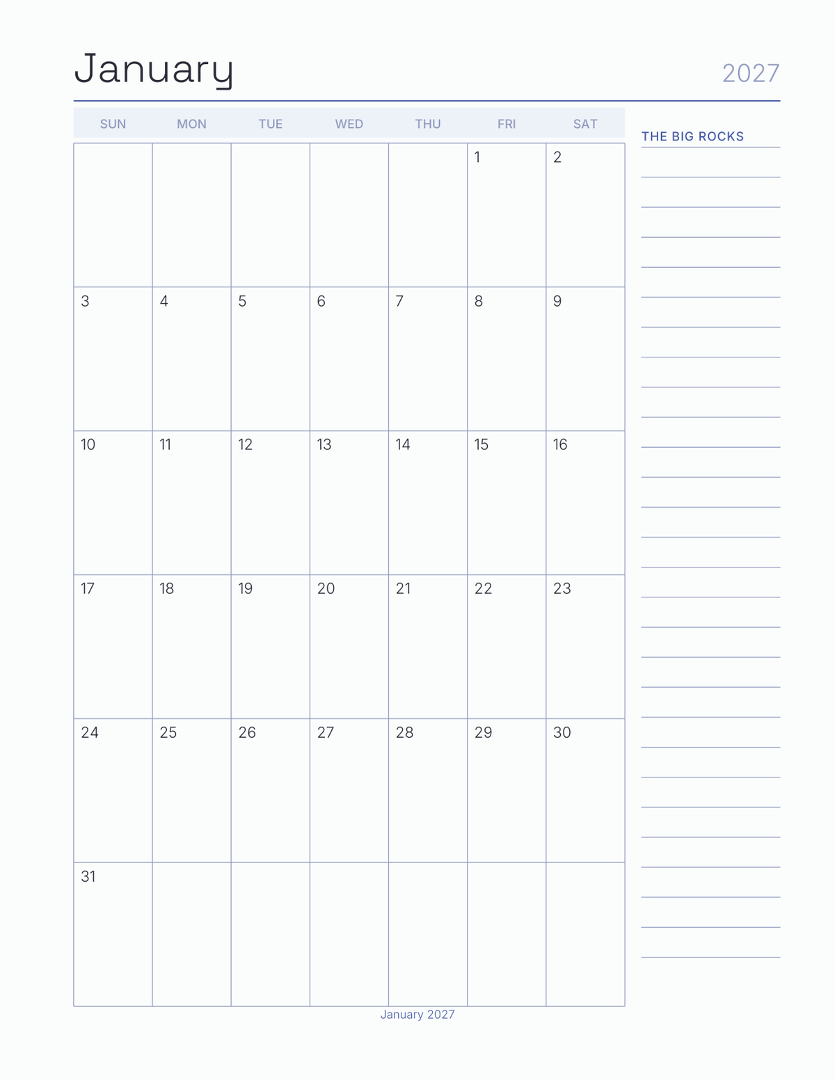 The ADHD Planner 2027 — sample page 5