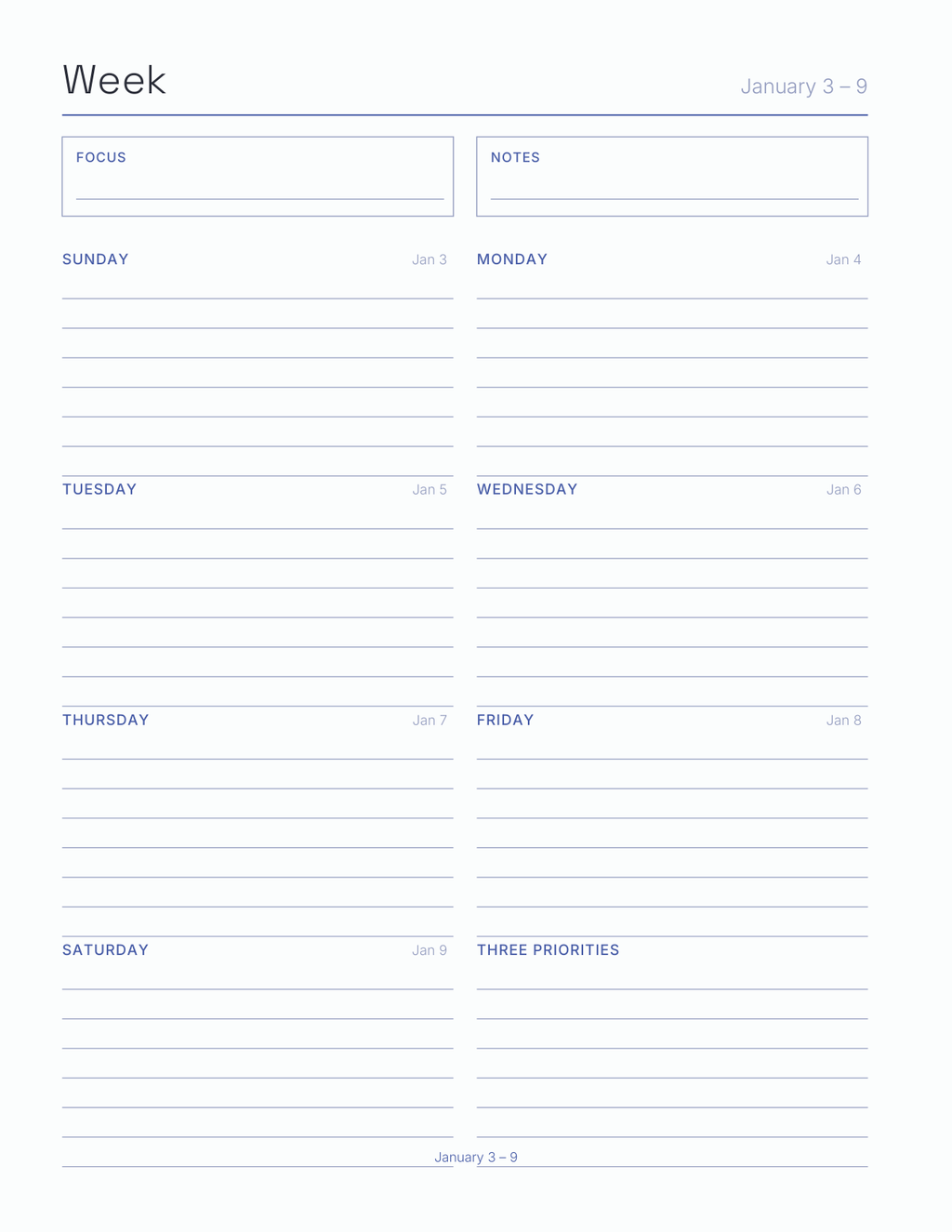 The ADHD Planner 2027 — sample page 6