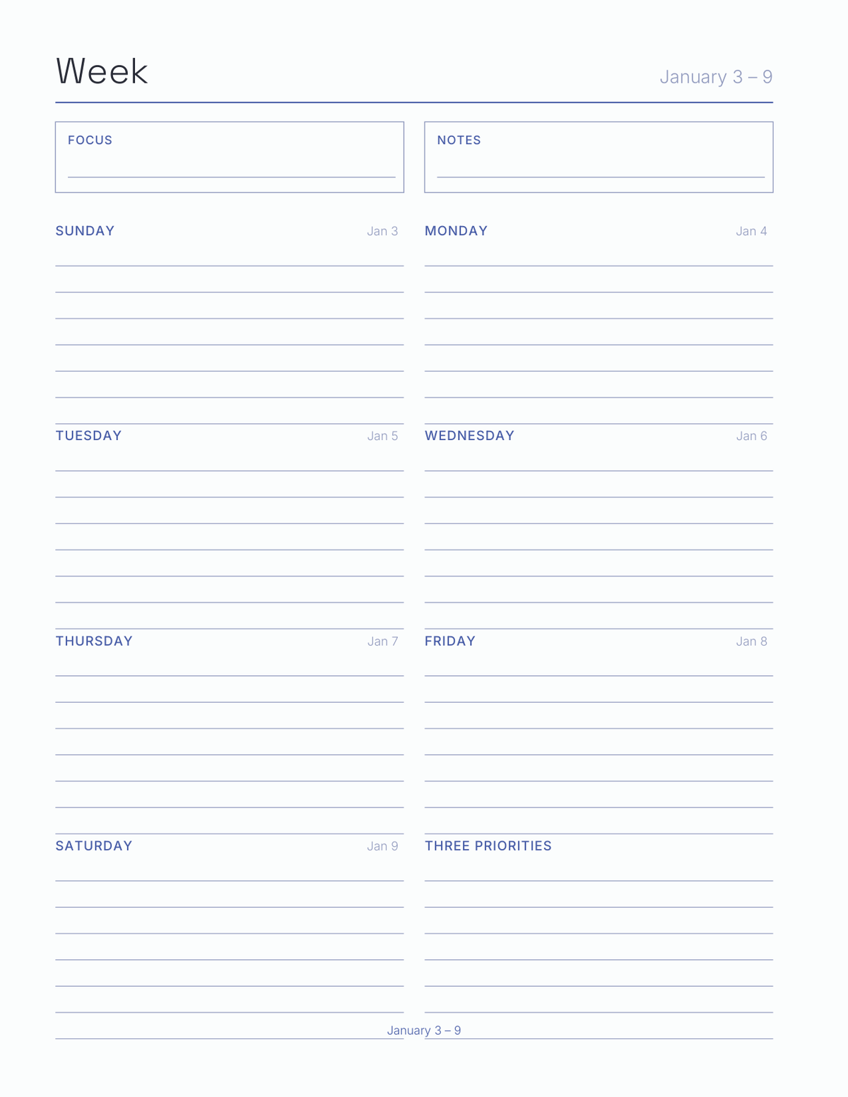 The ADHD Planner 2027 — sample page 6