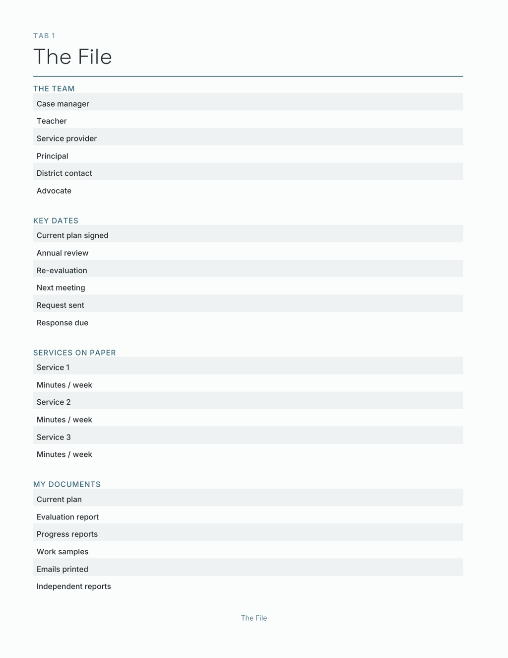 The IEP & 504 Advocacy Planner 2027 — sample page 2