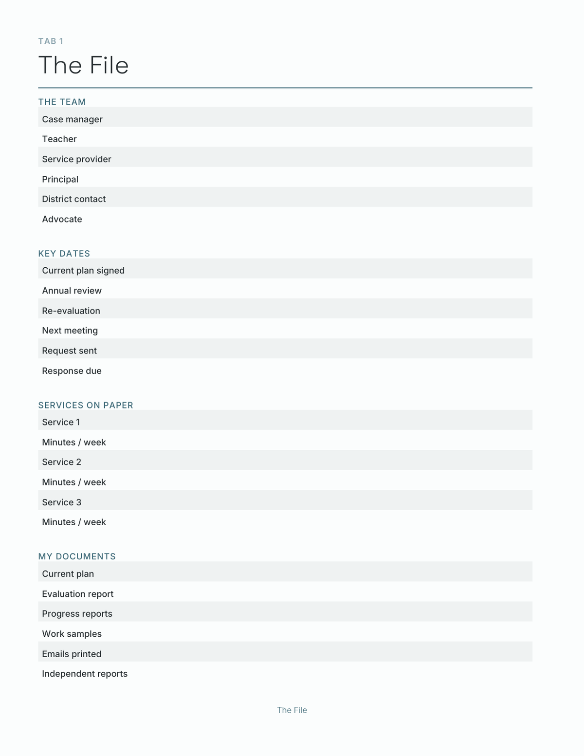 The IEP & 504 Advocacy Planner 2027 — sample page 2
