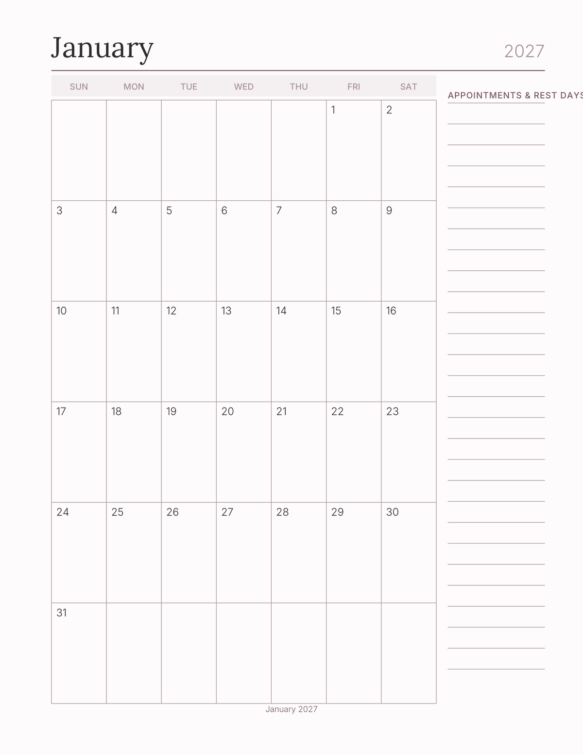 The Chronic Illness & Pacing Planner 2027 — sample page 5