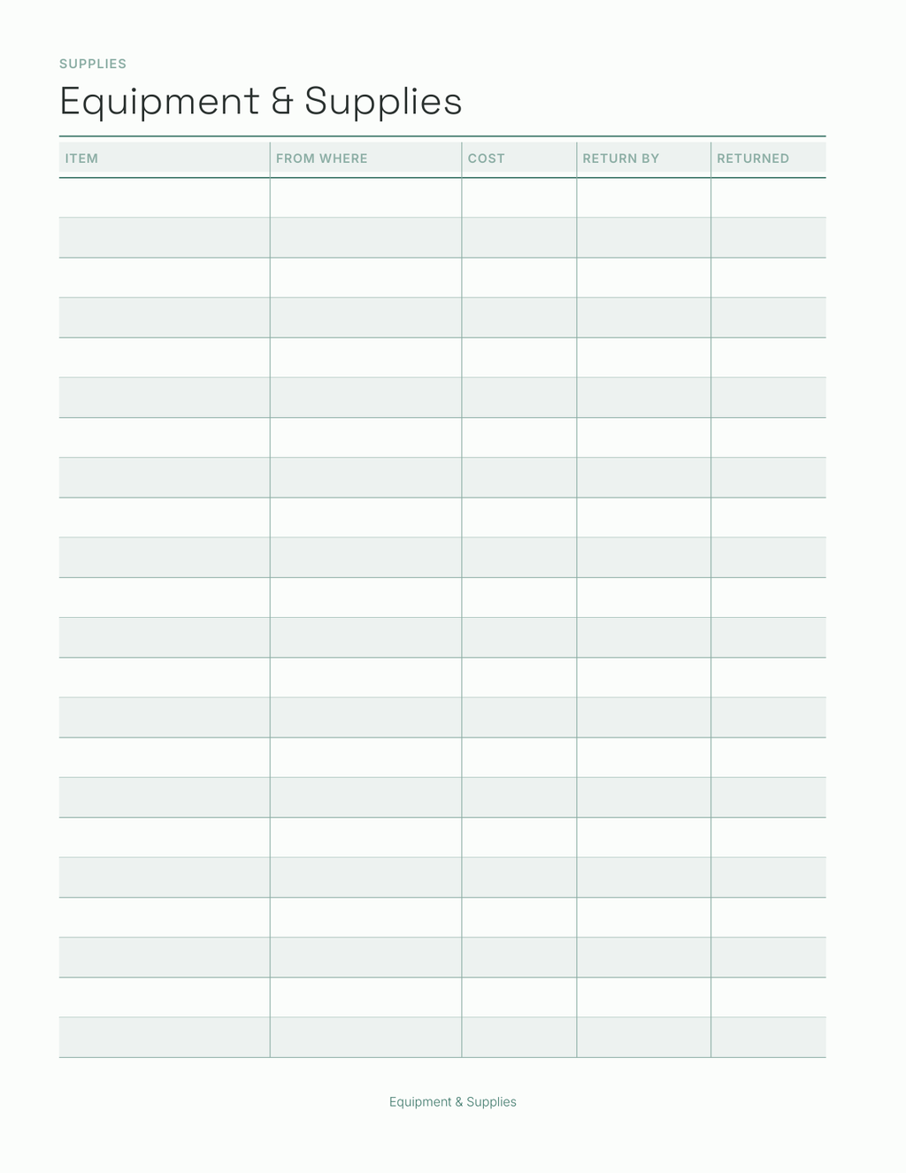The Surgery & Rehab Recovery Planner 2027 — sample page 8