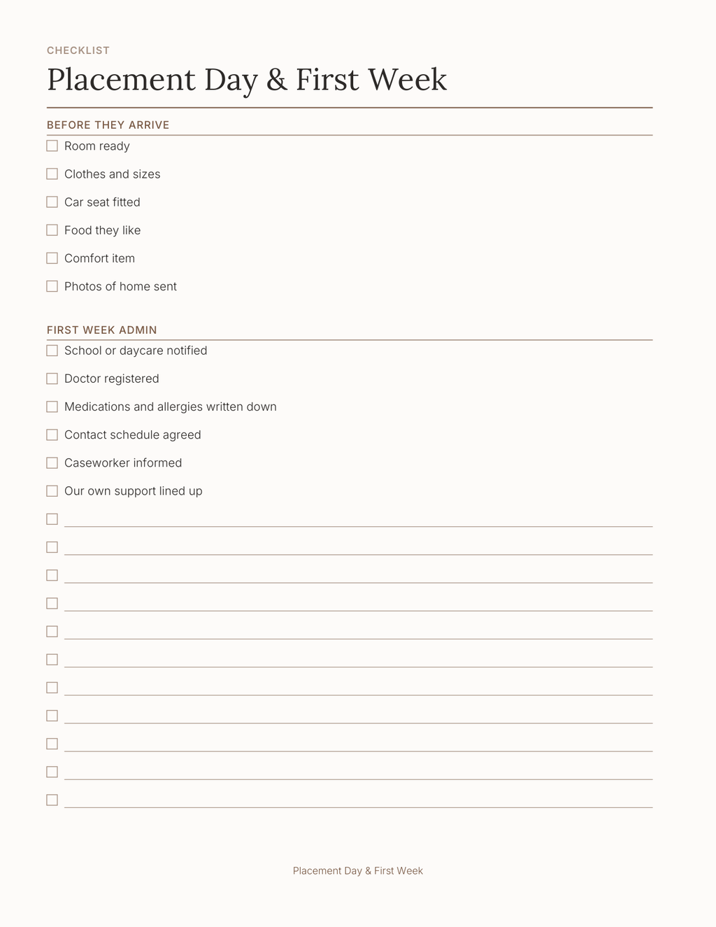 The Adoption & Foster Planner 2027 — sample page 4