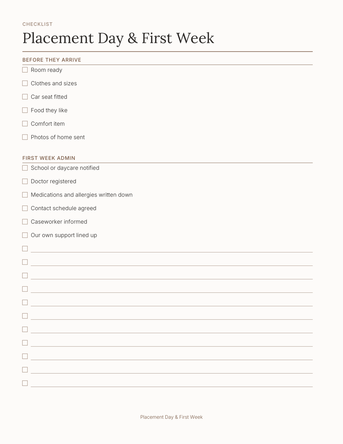 The Adoption & Foster Planner 2027 — sample page 4