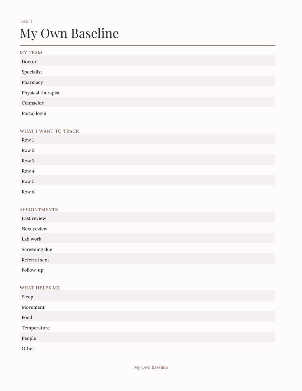 The Midlife & Menopause Tracker 2027 — sample page 2