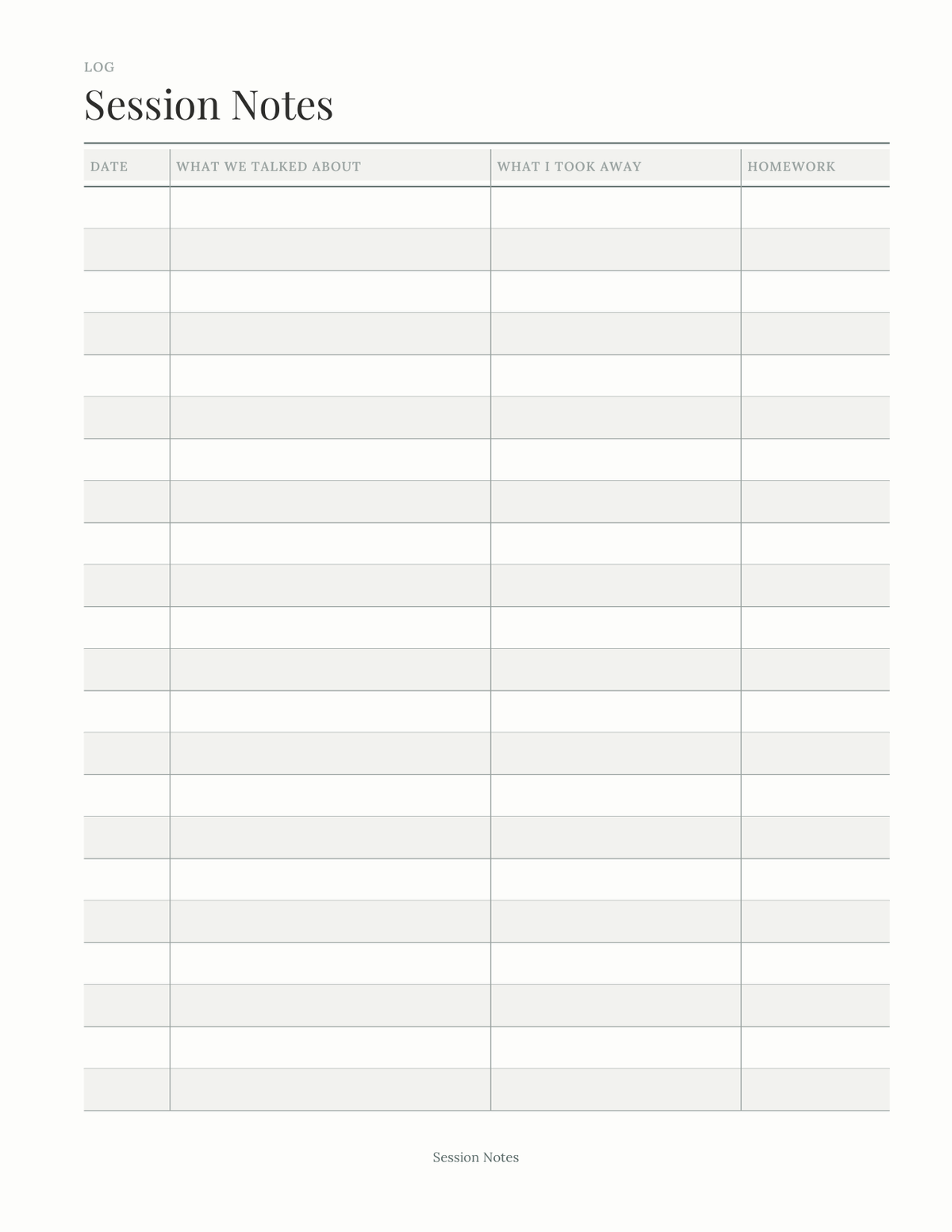 The Therapy Companion Journal 2027 — sample page 3