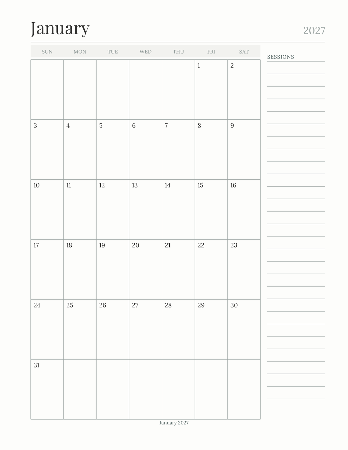 The Therapy Companion Journal 2027 — sample page 5