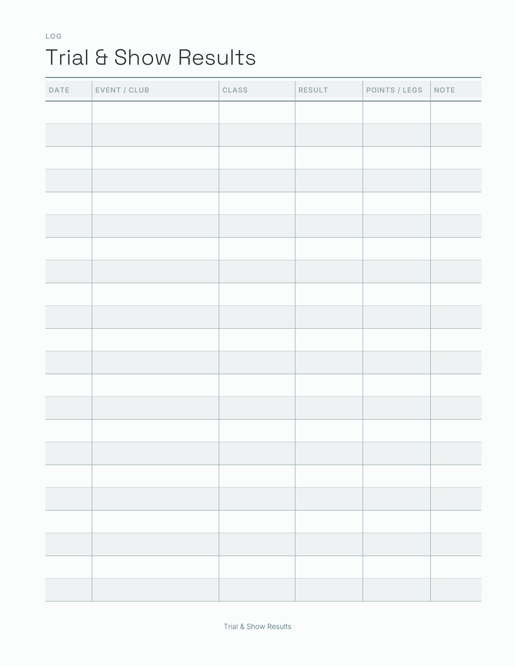The Dog Sport & Show Planner 2027 — sample page 3