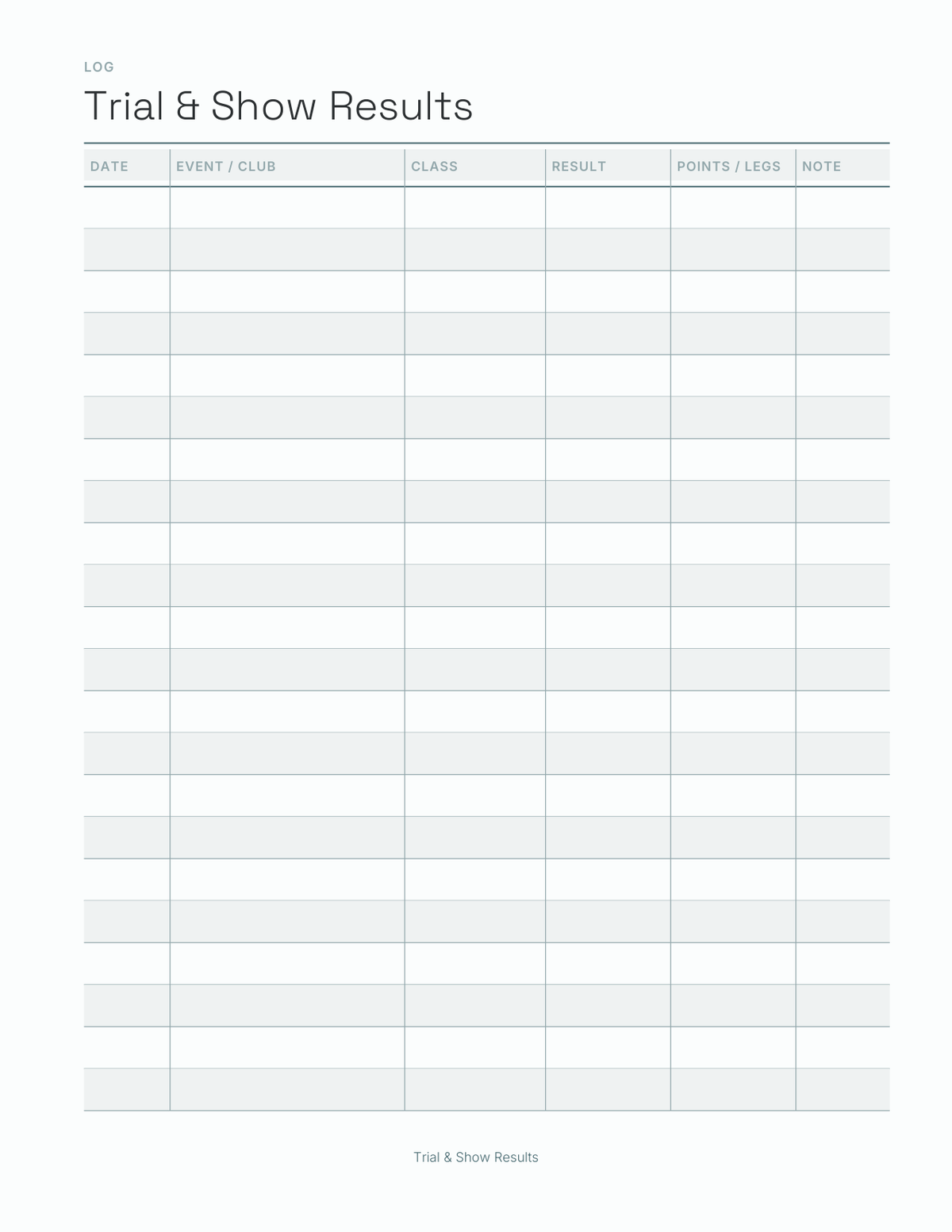 The Dog Sport & Show Planner 2027 — sample page 3