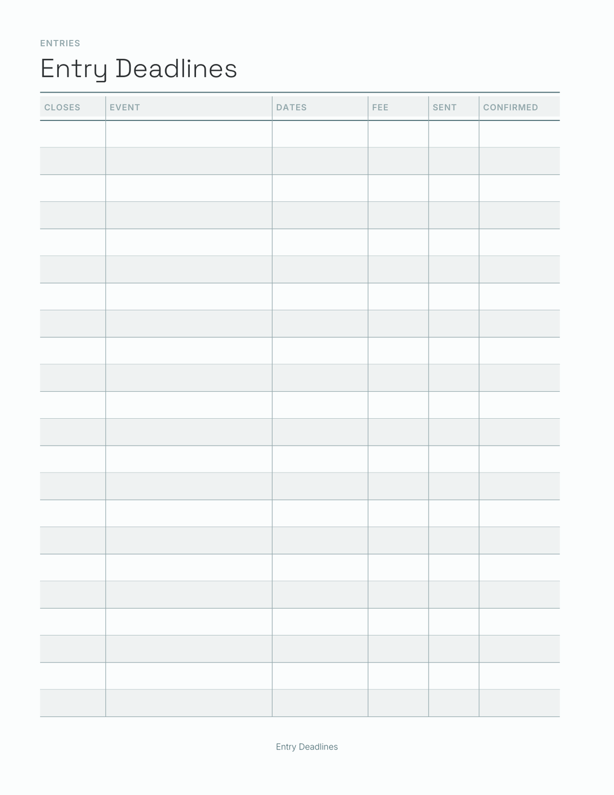 The Dog Sport & Show Planner 2027 — sample page 4