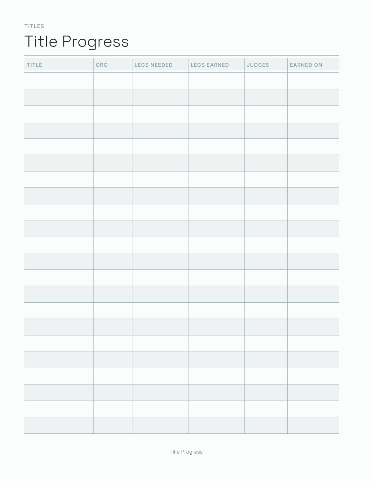 The Dog Sport & Show Planner 2027 — sample page 8