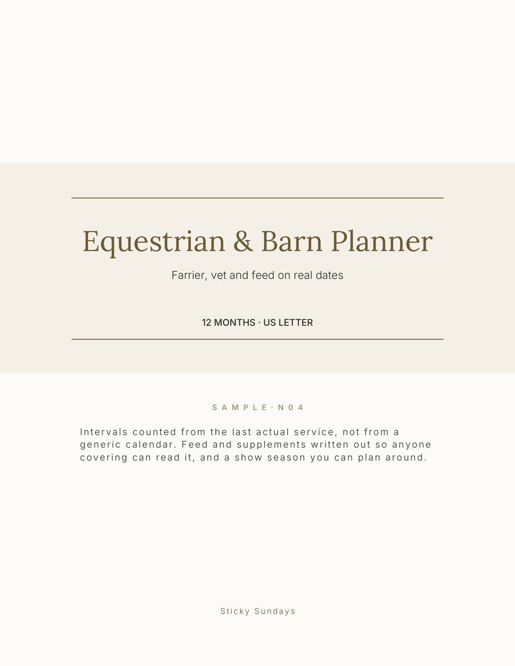 The Equestrian Planner 2027 cover