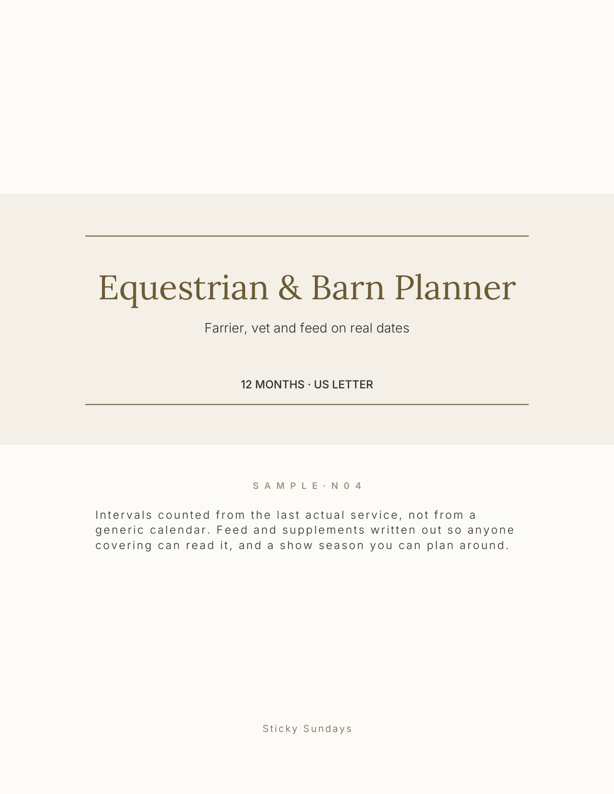 The Equestrian Planner 2027 cover