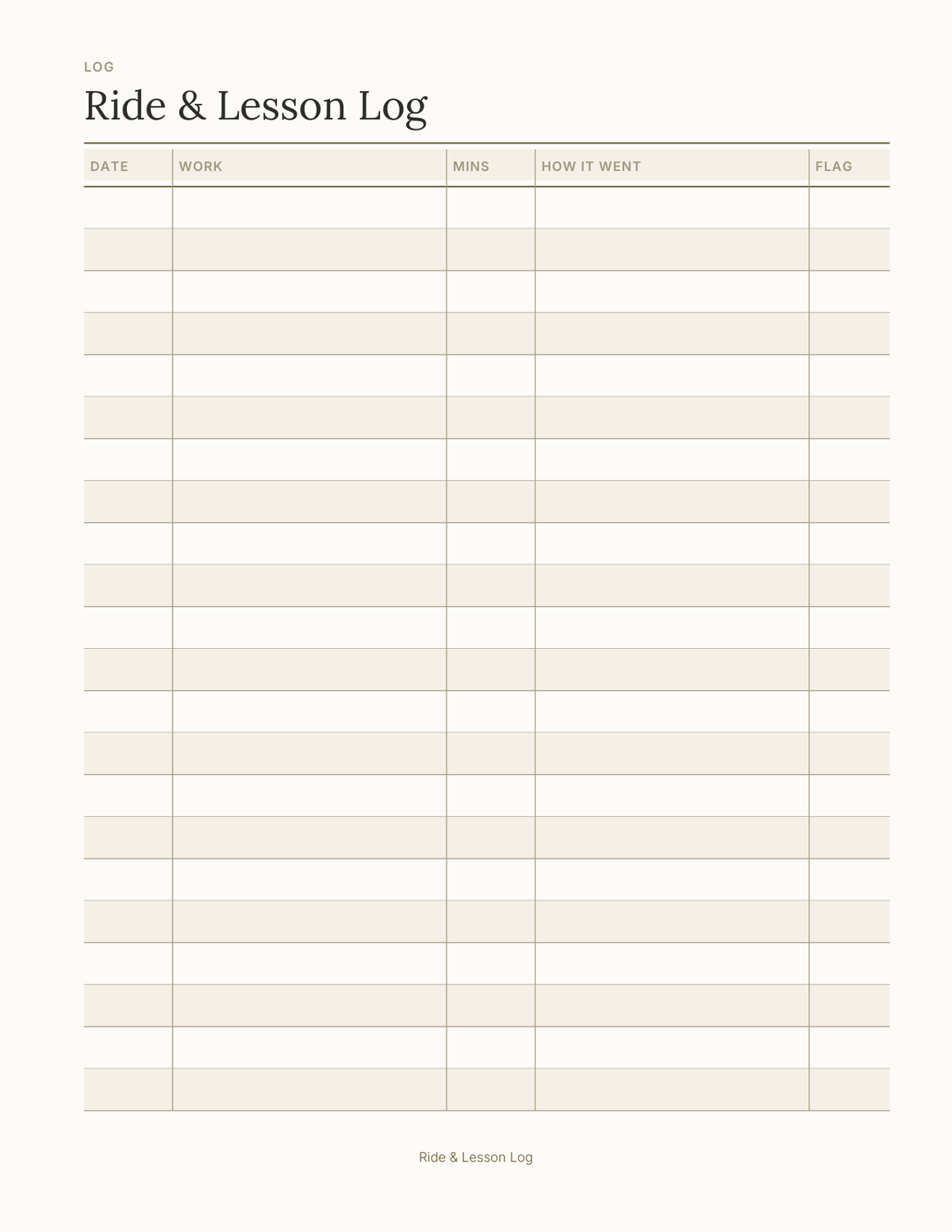 The Equestrian Planner 2027 — sample page 3