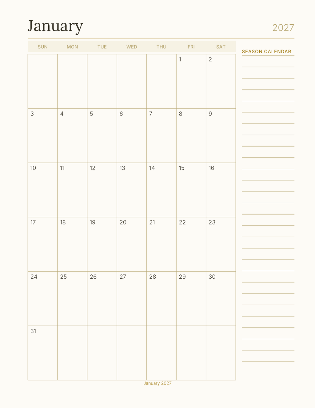 The Beekeeping Planner 2027 — sample page 5
