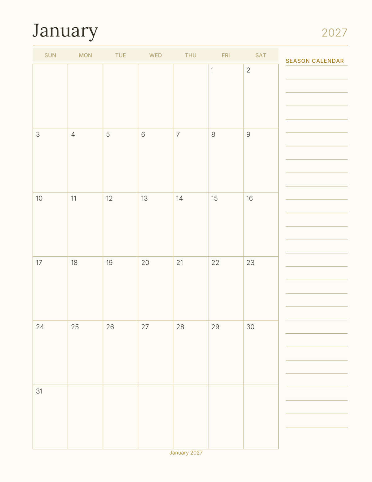 The Beekeeping Planner 2027 — sample page 5