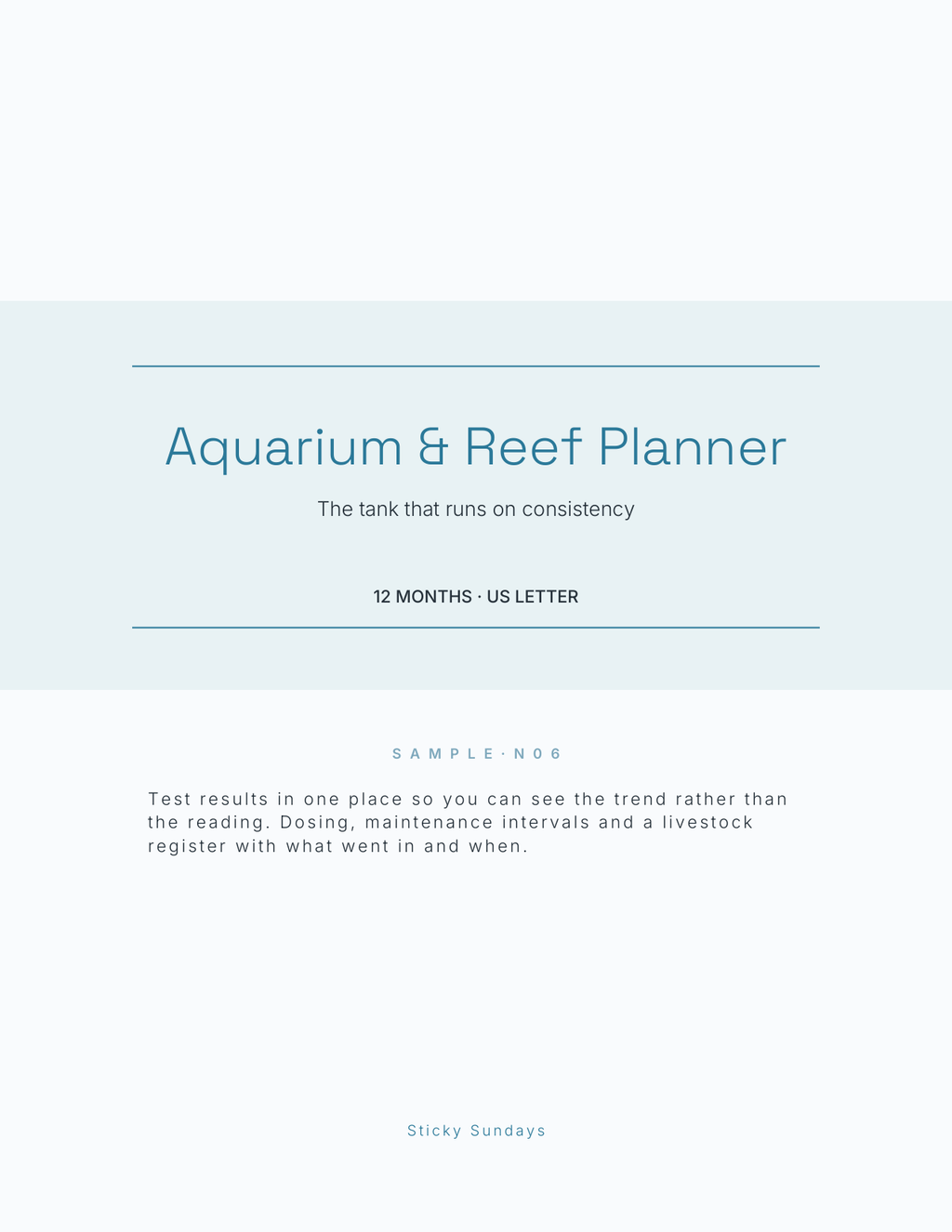 The Aquarium & Reef Planner 2027 cover