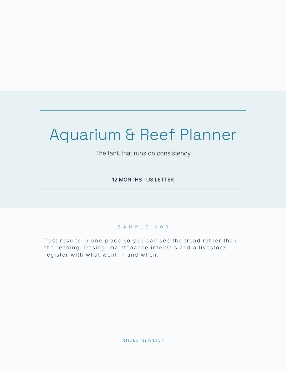 The Aquarium & Reef Planner 2027 cover