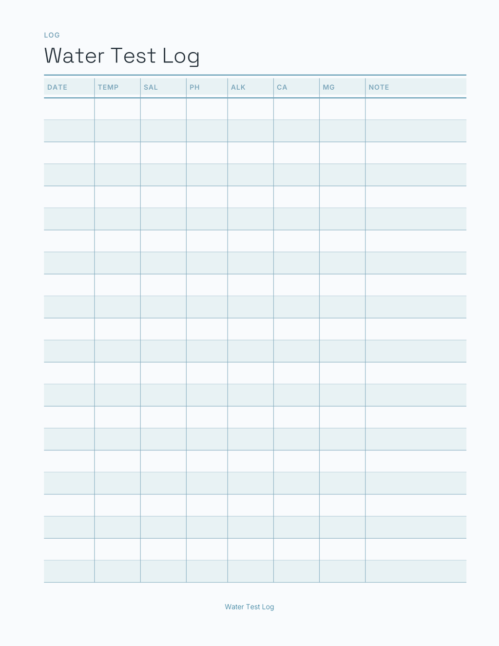 The Aquarium & Reef Planner 2027 — sample page 3