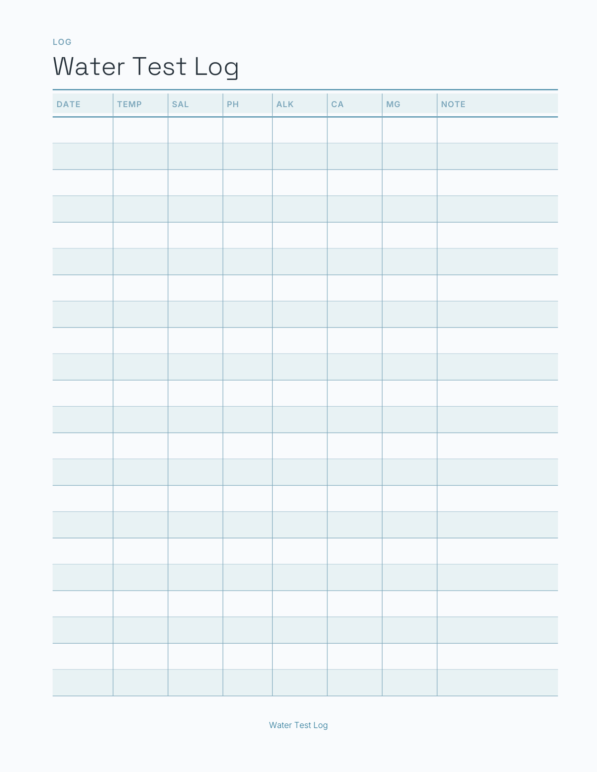 The Aquarium & Reef Planner 2027 — sample page 3